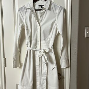 Banana Republic classic white shirt dress